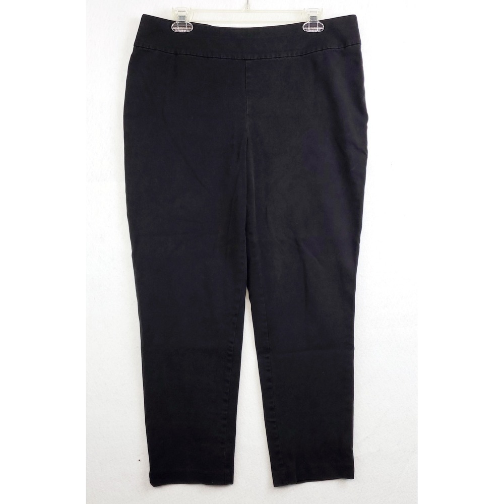 Chico's Fabulously Slimming Black Pull-On Ankle Pants Women's Size 2 Short